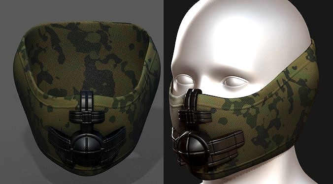 Helmet scifi military combat 3d model low poly human