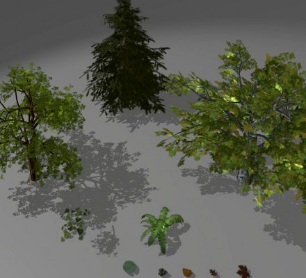 Low-poly foliage
