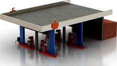 Gas station 3D Model