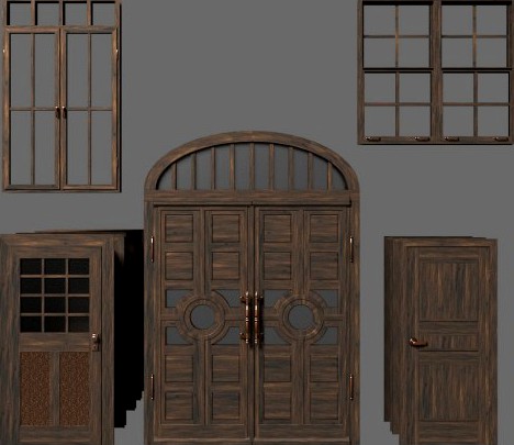 Aged doors and windows pack