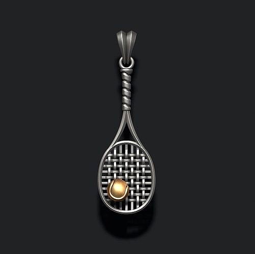 Tennis racket pendant | 3D