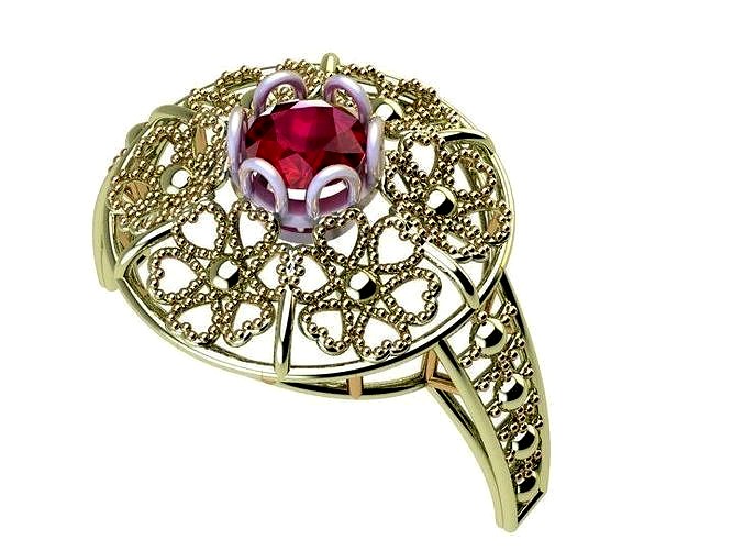 Single Stone Rings | 3D