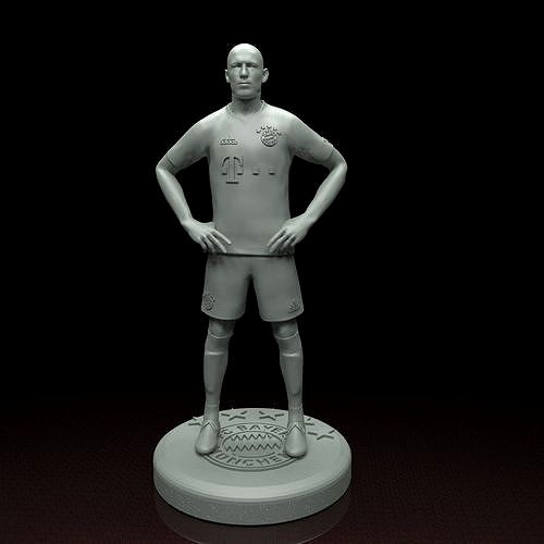Arjen Robben Bayern Munich Football Player STL files | 3D