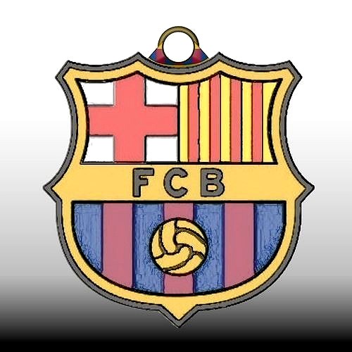 FC barcelona keychain | 3D