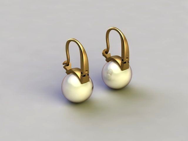 pearl earrings | 3D