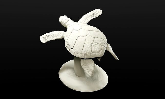 Sea turtle swimming sculpture for 3d printing | 3D