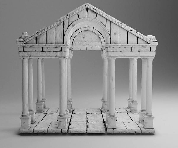 Destroyed ancient Greek arch | 3D