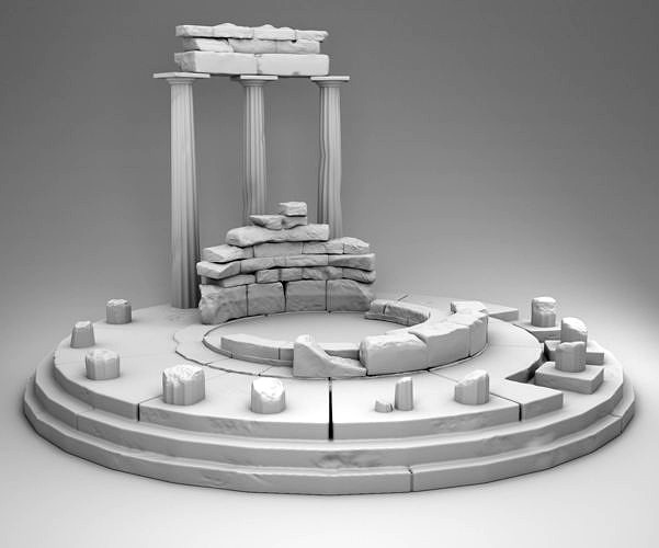 Delphi museum ruins | 3D