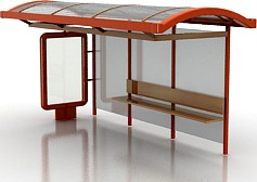 Bus stop 3D Model