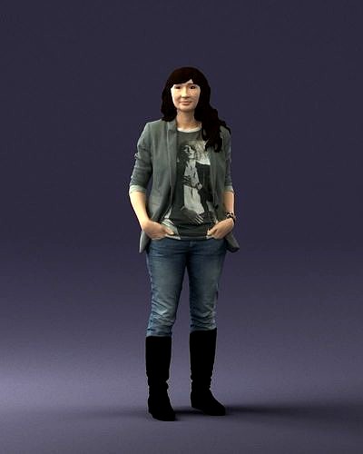 Girl with long hair 0513 3D Print Ready | 3D