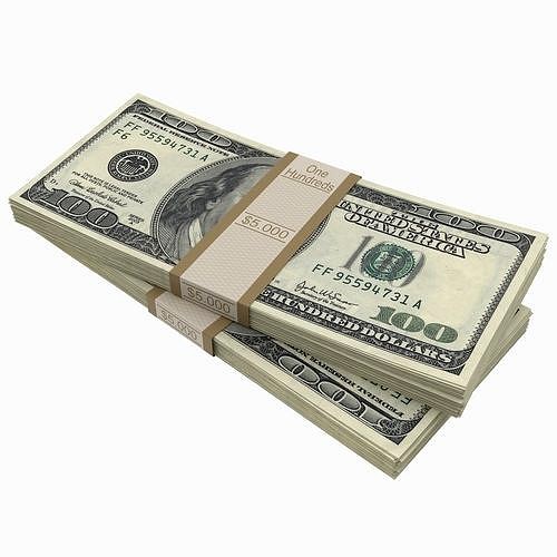 100 Dollar Bills Stack