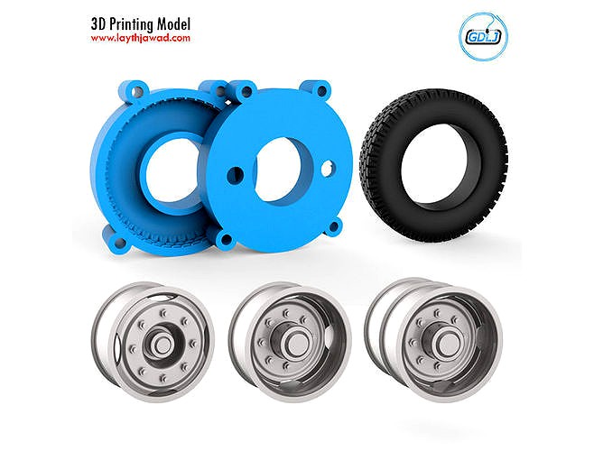 Tire Mold With Standard Wheels | 3D