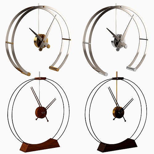 Nomon Aire and Omega table clocks