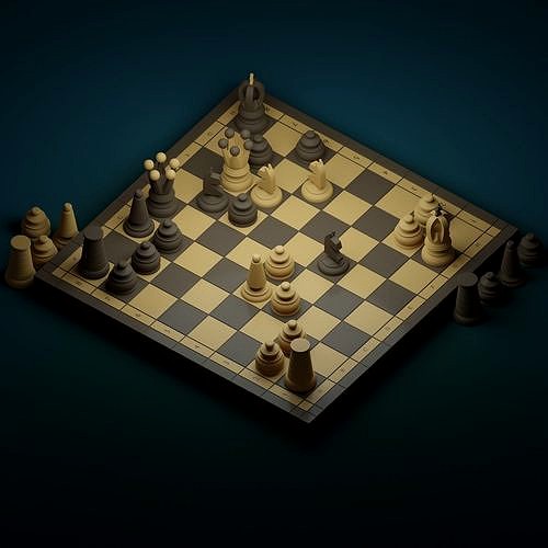 Wooden chess set