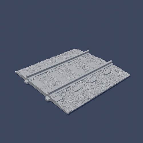 Railway Rails - Straight | 3D