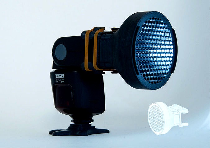 Adaptable Flash Grid for cameras | 3D
