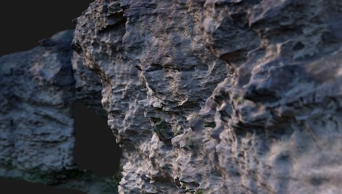 Sedimentary Rock Cliff 3D Scan