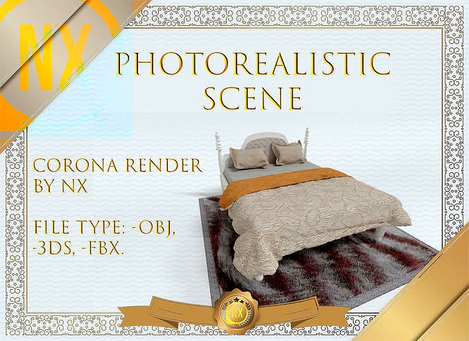 Bed1 3ds max  Corona render by NX