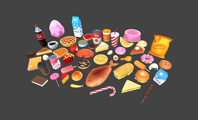 Low Poly Food Pack 3