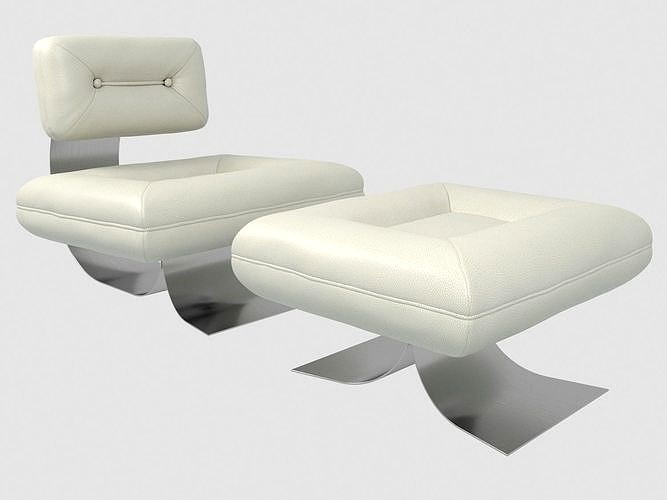 Aran Lounge chair and ottoman by Oscar Niemeyer