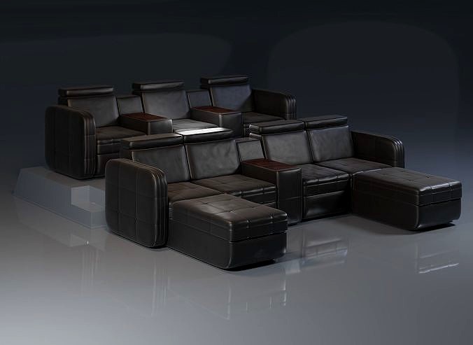 Cinema Seating Cinema Sofa Cinema Armchairs 3D model