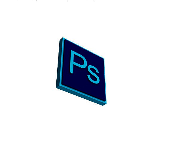 Photoshop logo in 3d