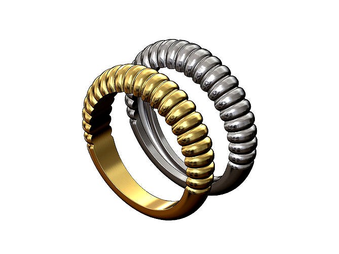 Croissant dome ring | 3D