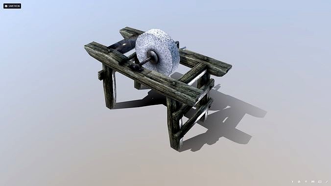 Medieval Grindstone Prop