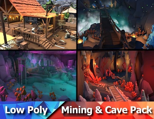 Ultimate Low Poly Mining and Cave Pack