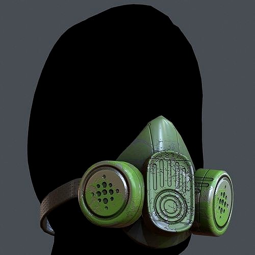 Gas mask helmet 3d model scifi Low-poly Low-poly 3D model