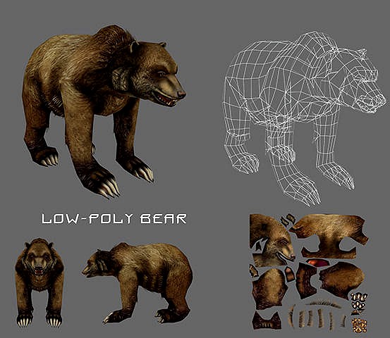 Bear low poly