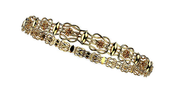 pattern bangle flower