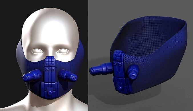 Gas mask respirator scifi futuristic