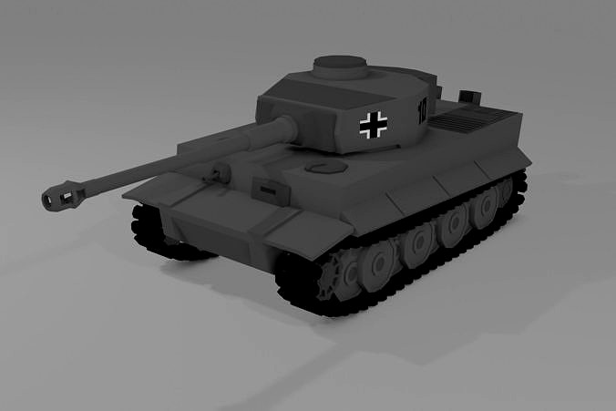 LowPoly tank TIger H1