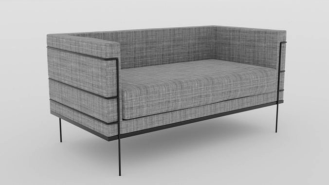 Couch Sofa le corbusier 2 two places 4k Texture