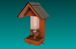Wooden bird feeder - var.4