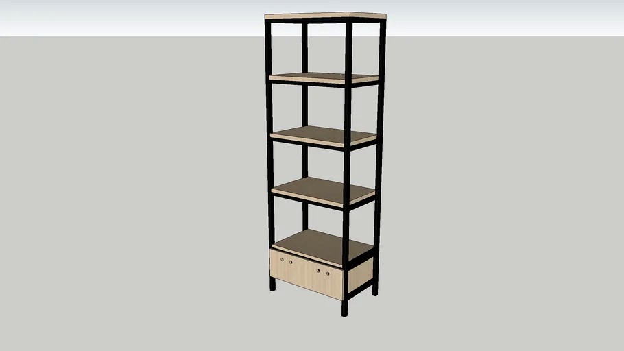 Metal Frame Bookcase with Drawer - Macy's