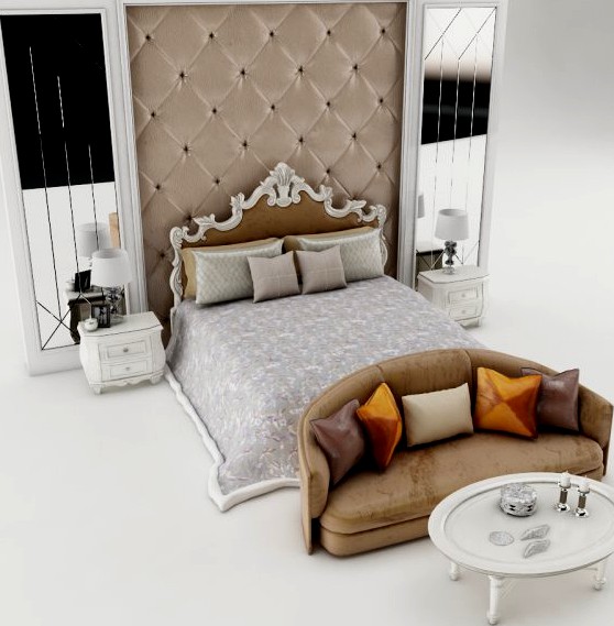 Bedroom set 010 3D Model