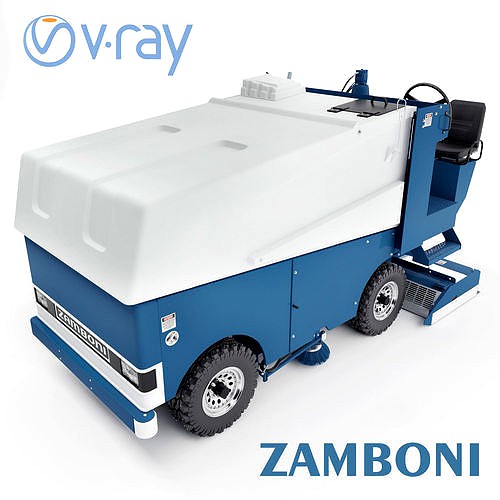 Zamboni ice filling and cleaning machine 3d model