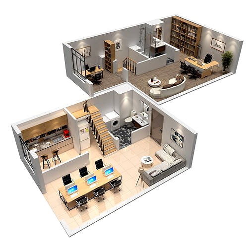 duplex Office apartment floorplan 2