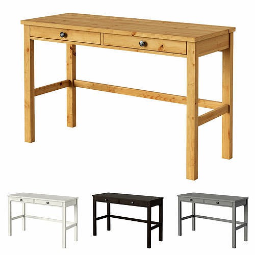 HEMNES Desk with 2 drawers 3d model