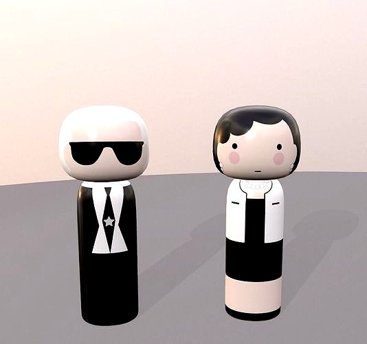 Kokeshi Japanese dolls Var1 models 3 and 4