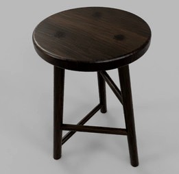 3-legged wooden stool