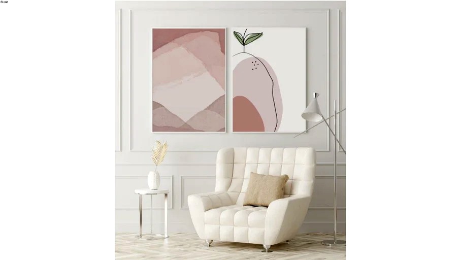 Quadros Aguada Rosa + Fruit