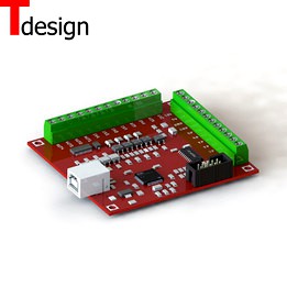 USB interface MACH3 100Khz 4 Axis CNC Controller Board by Tdesign