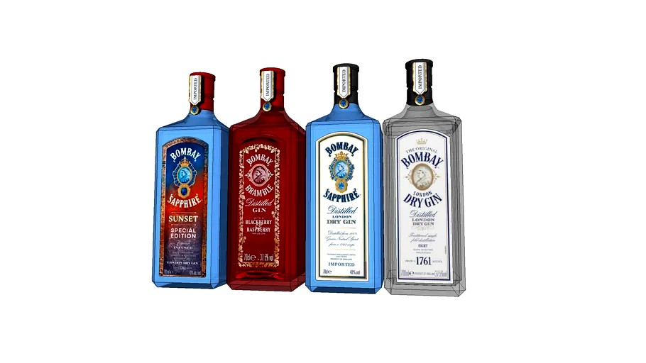 Bombay Sapphire Gin Range Bottles