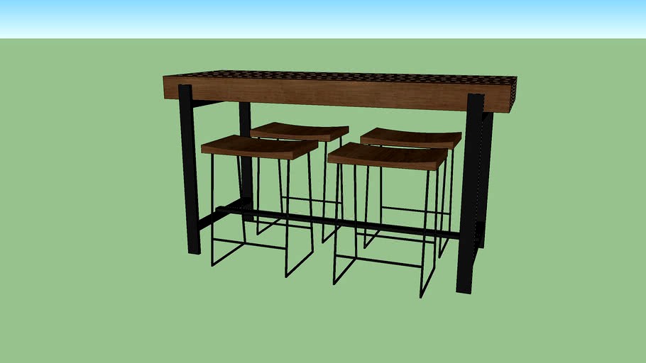 Structube Pacifica bar table 3d model