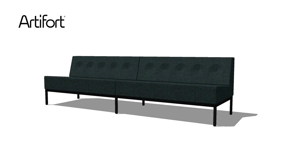 C 070 2 x sofa 2 seater without arms