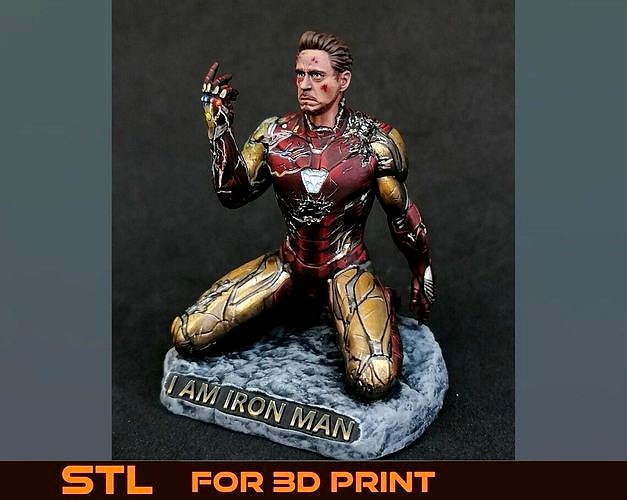 Iron Man Statue 3D model Printable for 3D print STL format | 3D