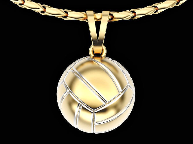 Volleyball Ball Pendant | 3D